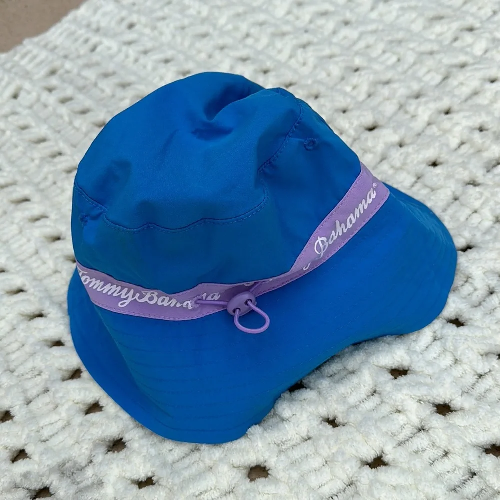 Tommy Bahama Seahorse Reversible Swim Summer Bucket Hat Girls Adjustable 5/6